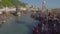 Haridwar,Uttarakhand,India Shot of Haridwar,Har ki Pauri showing Pilgrims performing Hindu rituals.