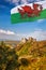 Harlech Castle in Wales, United Kingdom, series of Walesh castles