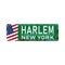 Harlem , Georgia , road sign green vector illustration, road table, USA city