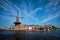 Harlem landmark windmill De Adriaan on Spaarne river. Harlem,