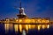 Harlem landmark windmill De Adriaan on Spaarne river. Harlem,