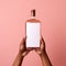 Harlem Renaissance-inspired Drink Bottle Design On Pink Background