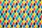 Harlequin colorful diamond pattern background