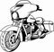 Harley davidson motorcycle black white vector