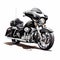 Harley-davidson Street Glide Motorcycle On White Background