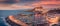 Ð¡harm of the ancient cities of Europe. Panoramic evening cityscape of Castelsardo port.