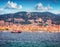 Ð¡harm of the ancient cities of Europe. Picturesque summer cityscape Ajaccio port.