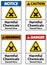 Harmful Chemicals Stored Here Sign On White Background