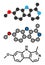 Harmine alkaloid molecule. Herbal inhibitor of monoamine oxidase A. (MAO-A