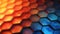 Harmonic Hexagons: A Captivating Biogenic Background with Blue-to-Orange Gradient