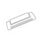 Harmonica symbol icon. Element of music instrument for mobile concept and web apps icon. Outline, thin line icon for website