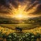 Harmonious Beauty of Farm Landscape and Classical Symphony