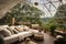 Harmonious Dome living garden space. Generate Ai