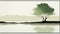 Harmonious Landscape: A Minimalist Depiction of Nature\\\'s Beauty, Made with Generative AI