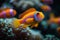 Harmonious underwater spectacle Colorful fish in vibrant marine world