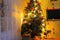 Harmonous and dressed up New Year\'s fur-tree