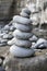 Harmony and balance, simple pebbles tower, simplicity still life