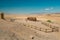 Harmony Borax Works in Death Valley National Park, California. Historical area, famous touristic attraction