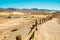 Harmony Borax Works in Death Valley National Park, California. Historical area, famous touristic attraction