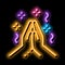 Harmony Hands neon glow icon illustration