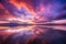 Harmony of Hues: captivating panorama showcasing the seamless blend of colors in a stunning sunset