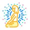 harmony meditation color icon vector illustration