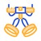 Harness Alpinism Hooking Device Tool Vector Icon