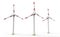 Harnessing Nature\\\'s Power: Group of Wind Turbines - Isolated White Background