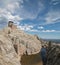 Harney Peak Fire Lookout Tower in Custer State Park in the Black Hills of South Dakota USA