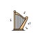 Harp icon. Element of color ancient greece icon for mobile concept and web apps. Colored Harp icon can be used for web and mobile