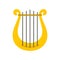Harp icon, flat style