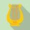 Harp icon flat vector. Irish lyre