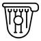 Harp kantele icon outline vector. Retro music