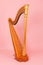 Harp on a pink background