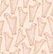 Harp, seamless pattern, beige, contour pattern, vector.