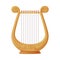 Harp Stringed Musical Instrument as Greece Object and Traditional Cultural Symbol Vector Illustration