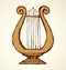 Harp. Vector drawing