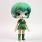 Harper: A Cute And Quirky 3d Printed Girl With Green Hair And Boots