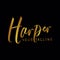 Harper golden color name logotype signature art design