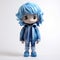 Harper: A Playful Blue Wig Doll In A Winter Jacket