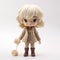 Harper Vinyl Toy: Charming Anime Doll In Tan Coat