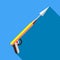 Harpoon for fishing icon, flat style