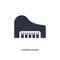 harpsichord icon on white background. Simple element illustration from music concept