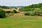 Harquency; France - july 19 2019 : landscape near the la Grange de Bourgoult