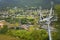 Harrachov in summer with view to ski jump and chairlift