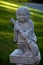 Harrington, QC, Canada - September 23, 2018: Small funny marble figurines in the territory of a Buddhist temple. Every