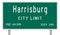 Harrisburg Pennsylvania road sign showing population and elevation