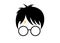 Harry Potter cartoon icon, minimal style vector