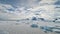 Harsh antarctica nature landscape aerial view