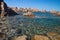 Harsh rocky coast of Sardinia, Italy